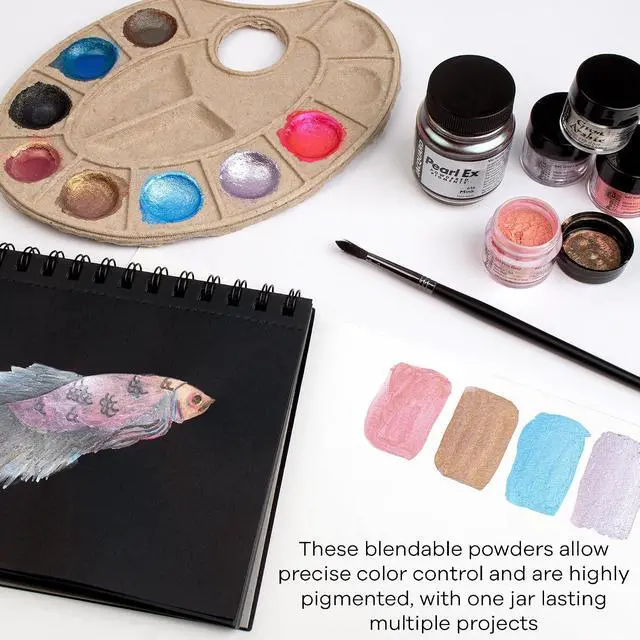 Alt view image 6 of 7 - Jacquard Pearl Ex Pigment Powder 0.75 oz Pearl White - Loose Mica Powder for Epoxy Resin, Watercolors, Calligraphy Ink & Clay - Epoxy Pigment Powder - Epoxy Resin Color