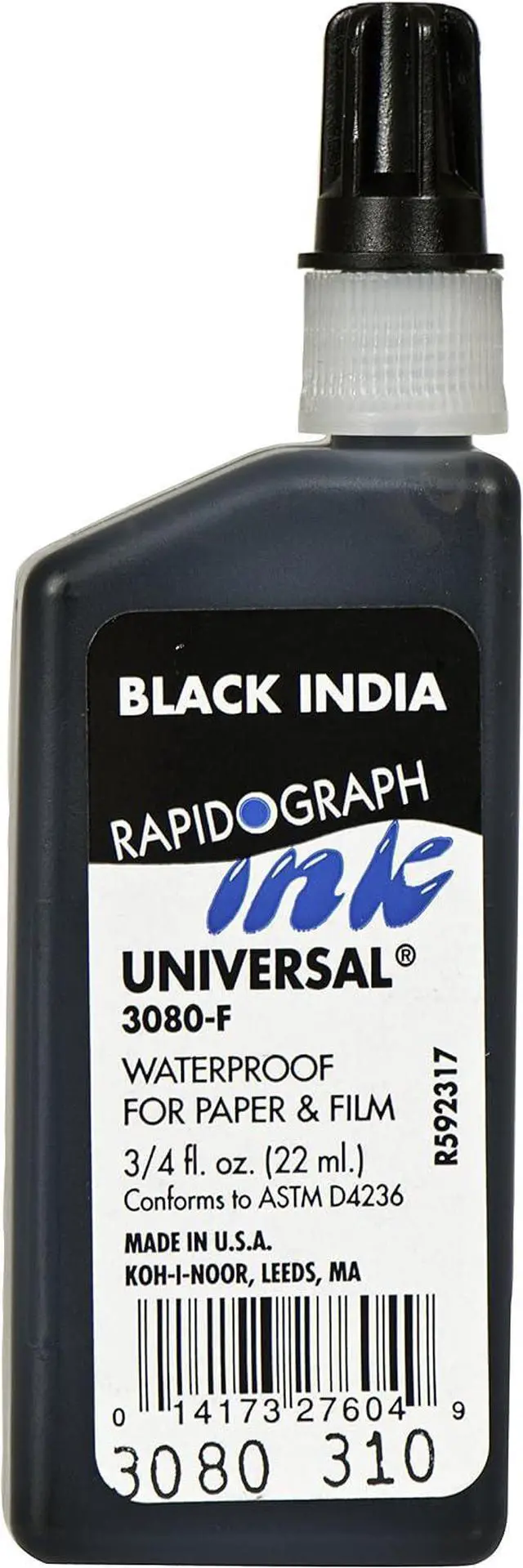 Main image of Koh-I-Noor Dye-Based Universal Drawing Ink 0.75 Oz. Bottle, Black