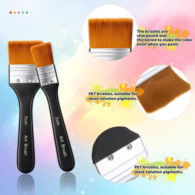 Alt view image 6 of 7 - 6 Pieces Palette Knife Set Painting Knife Oil Paint Brush and Knife-Set Paintbrush Fan Brushes Set Palette Knives for Oil Paint Acrylic-Painting Artist Gifts