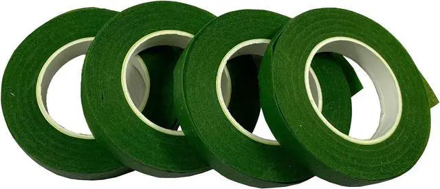 Main image of zYoung 4 Rolls Floral Tape 1/2inch Flower Tape Dark Green Floral Tape for Bouquets Floral Arranging Stem Wrap Craft