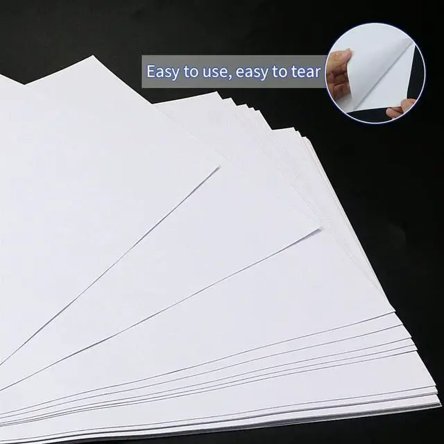 Alt view image 5 of 7 - 20 Sheets A4 Size 8.3x11.5 Inch Clear Double Sided Adhesive Tape Sheets, Super Strong Sticky Tape, DIY Art, Craft, Home Decorative Tape with White Liner