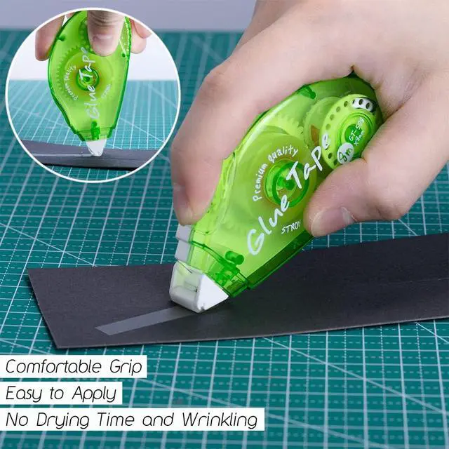 Alt view image 4 of 5 - XUXU 0.3IN x 26FT Double Sided Tape Roller, Scrapbook Tape Glue Tape