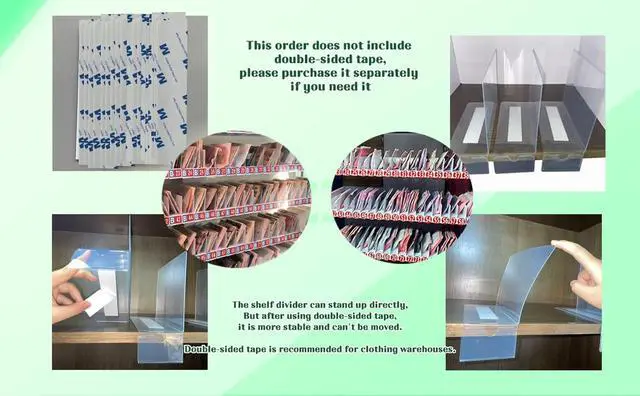 Alt view image 3 of 7 - 20 Pcs Double Sided EVA Foam Sticker use for Shelf Dividers Tape Interlocking Adhesive Pads,Heavy Duty Pre-Cut,Super-Sticky Strong Pads Rectangle Shape Waterproof for Walls Picture, Car