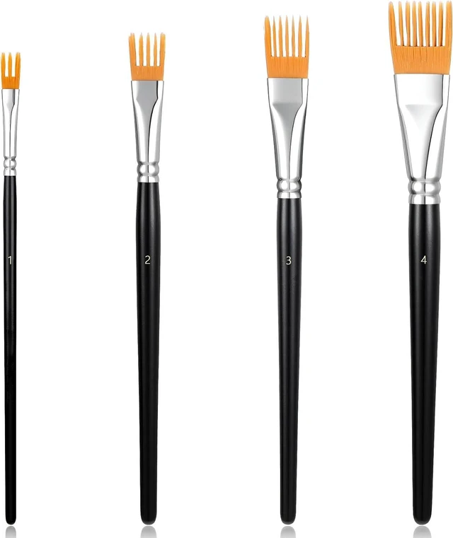 Main image of 4Pcs Grainer Brush, Professional Artist Paintbrushes for Acrylic Painting