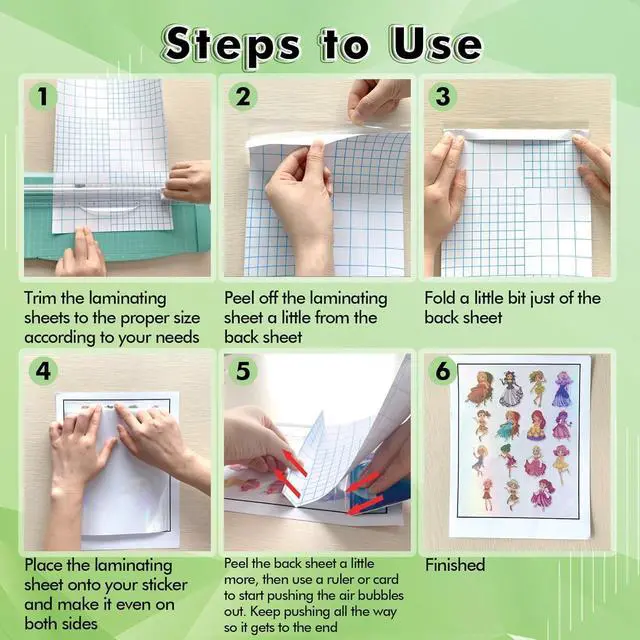 Alt view image 7 of 7 - Koala Self Adhesive Laminating Sheets 9x12 Inch Clear Laminate Sheets