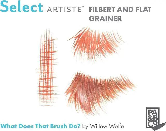 Main image of Princeton Select Artiste, Mixed-Media Brushes for Acrylic, Oil, Watercolor Series 3750 Filbert Grainer Synthetic, Size 1/2 Inch
