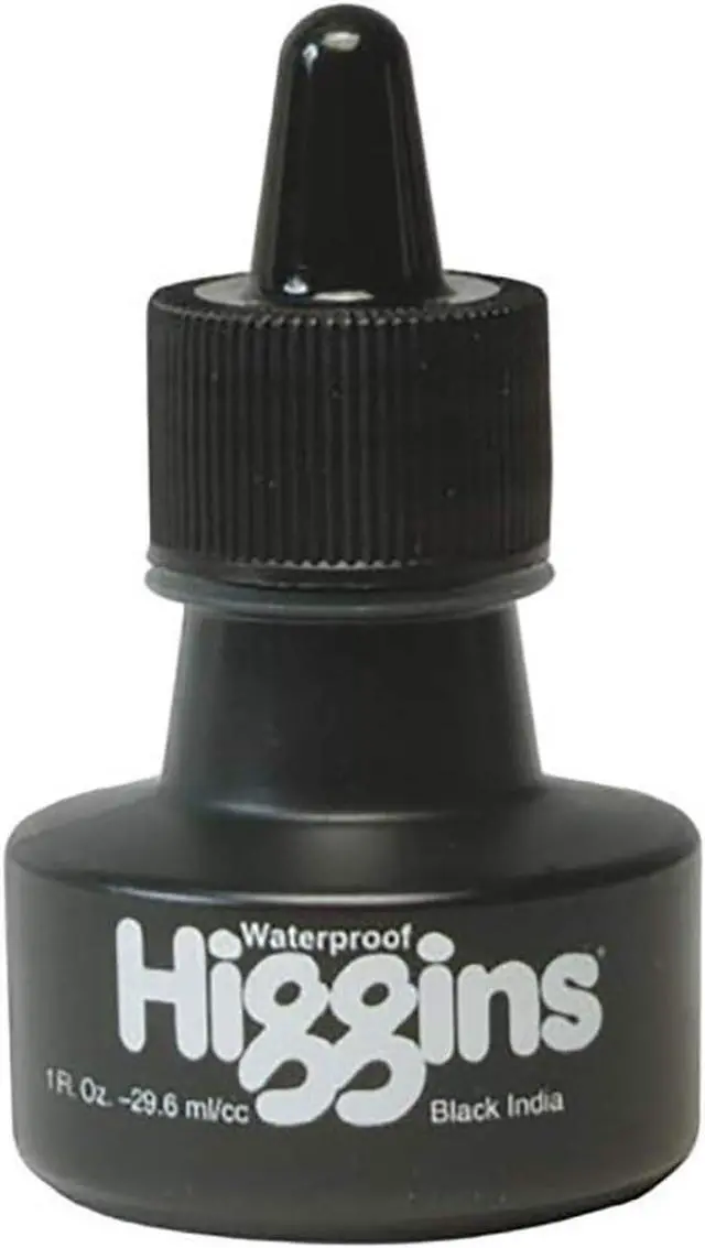 Main image of Higgins Waterproof Black India Ink 1 oz.