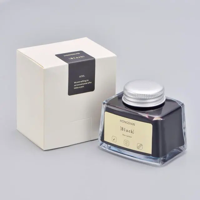 Alt view image 2 of 6 - Asvine Hongdian Fountain Pen Bottled Ink Black, 60ml Fountain Pen Bottled Ink, Non Carbon