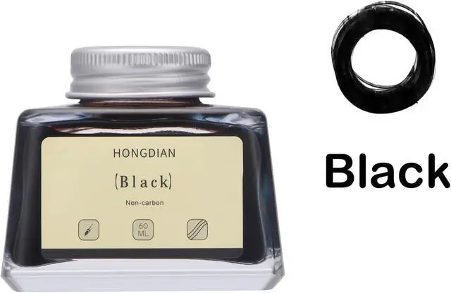 Alt view image 5 of 6 - Asvine Hongdian Fountain Pen Bottled Ink Black, 60ml Fountain Pen Bottled Ink, Non Carbon