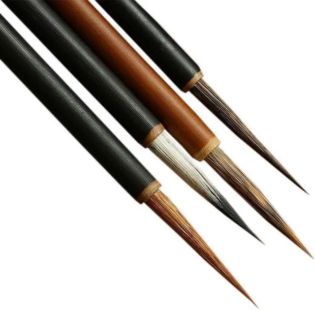 Main image of TIUSUTA Store Set of 4 Chinese Painting Brushes Set Flower Bird Line-Drawing Brushes