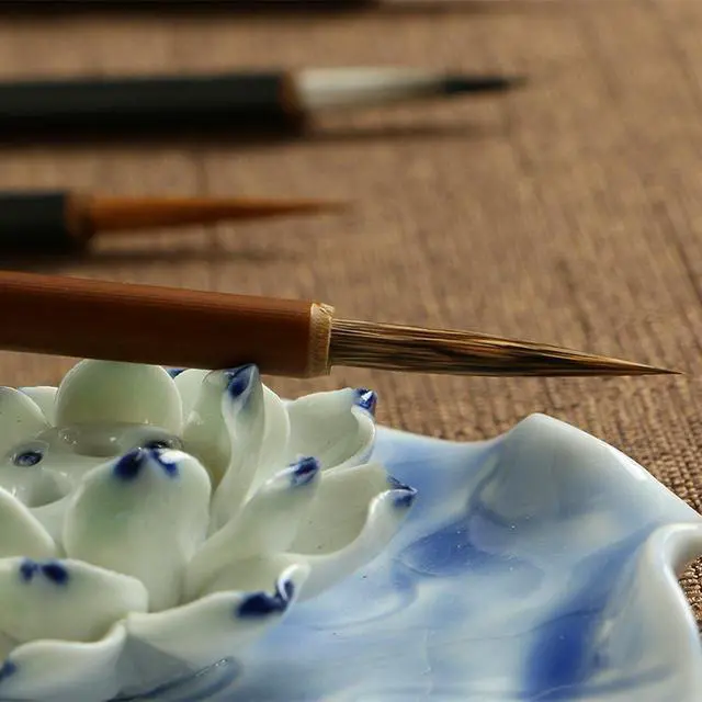 Alt view image 3 of 3 - TIUSUTA Store Set of 4 Chinese Painting Brushes Set Flower Bird Line-Drawing Brushes