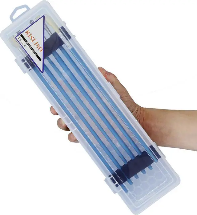 Main image of Plastic Paint Brush Case for Artist Long PaintBrush,Hard Travel Miniature Art Watercolor Paint Brush Container Without Brushes - 13 Inch