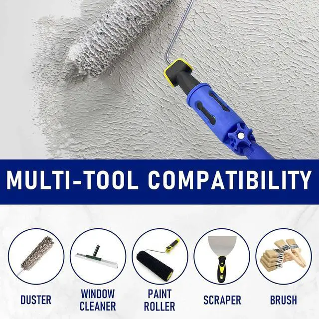 Alt view image 3 of 6 - Multi-Angle Paint Brush Extender Pole Holder for Paint Roller Brush