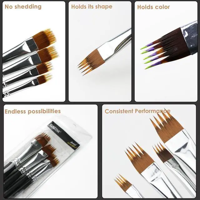 Alt view image 3 of 10 - Grainer Brush Set, Texture Paint Brushes for Acrylic, Watercolor & Oil