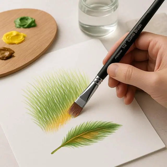 Alt view image 5 of 10 - Grainer Brush Set, Texture Paint Brushes for Acrylic, Watercolor & Oil