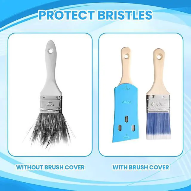 Alt view image 2 of 6 - HOMDSG 3 Pack Paint Brush Protector Covers, Fits 2" Flat & Angled Brushes