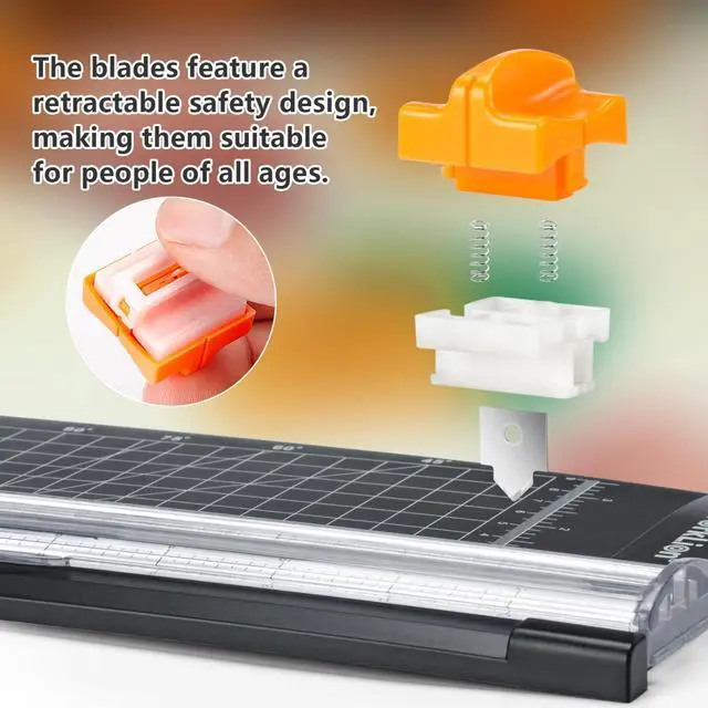 Alt view image 3 of 7 - WORKLION Small Paper Trimmer, Portable Paper Cutter for Label, Origami, Card, Photo, Coupon, Scrapbook, Cardstock, Laminated Paper, and Craft Project