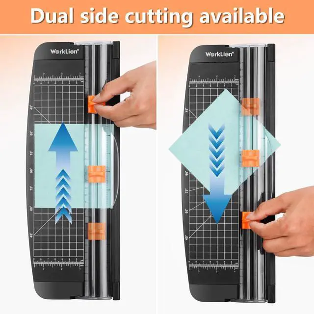 Alt view image 5 of 7 - WORKLION Small Paper Trimmer, Portable Paper Cutter for Label, Origami, Card, Photo, Coupon, Scrapbook, Cardstock, Laminated Paper, and Craft Project