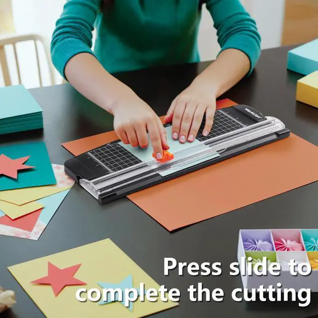 Alt view image 6 of 7 - WORKLION Small Paper Trimmer, Portable Paper Cutter for Label, Origami, Card, Photo, Coupon, Scrapbook, Cardstock, Laminated Paper, and Craft Project