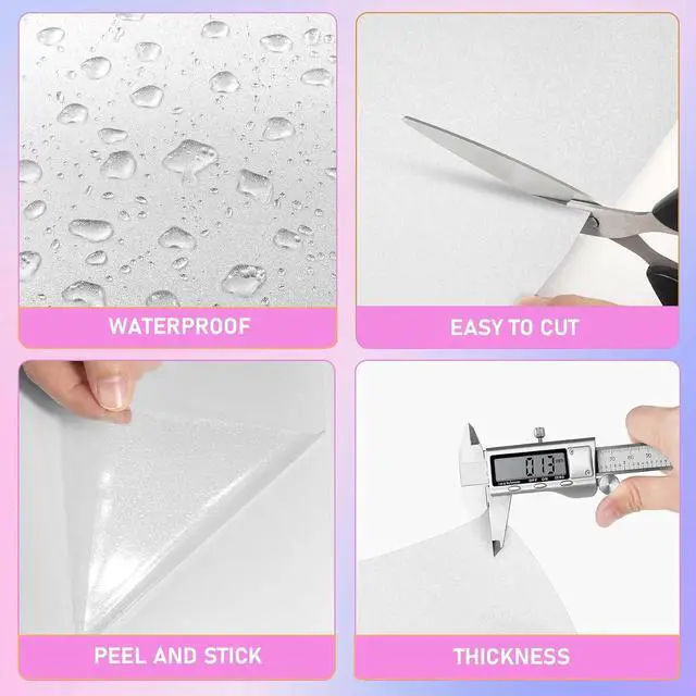 Alt view image 6 of 7 - ReWallpaper Matte Self Laminating Sheets Clear Vinyl Film 17.5in x 6.5ft