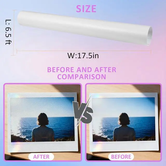 Alt view image 7 of 7 - ReWallpaper Matte Self Laminating Sheets Clear Vinyl Film 17.5in x 6.5ft