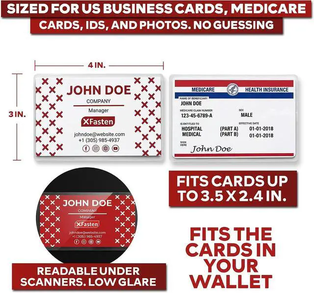 Alt view image 6 of 7 - XFasten Self-Sealing Laminating Pouches Business Card Size, 9.5 Mil and Hard Self Laminating Business Cards Pouch (Pack of 25)