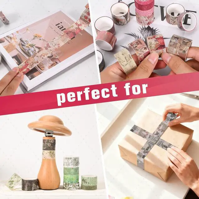 Alt view image 7 of 7 - 24 Rolls Flower Decorative Washi Tape Set(Romantic Eternal Series)