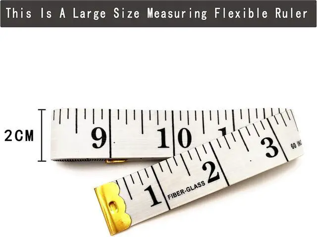 Alt view image 2 of 5 - 3 Pack Soft Measuring Tape for Body ,Double Scale Fabric Craft Tape Measure Sewing Tailor Cloth Flexible Ruler for Weight Loss 60 inch/150cm,White