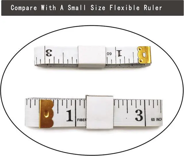 Alt view image 5 of 5 - 3 Pack Soft Measuring Tape for Body ,Double Scale Fabric Craft Tape Measure Sewing Tailor Cloth Flexible Ruler for Weight Loss 60 inch/150cm,White
