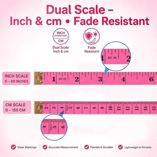 Alt view image 2 of 7 - LOUHUA Tape Measures 24 Pack, Soft Measuring Tape Bulk for Body Sewing Tailor Cloth, Flexible Fabric Tape Measure for Body Measurements, Double Scale 150cm/60inch Waist Measuring Tape