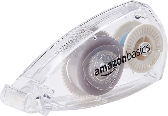 Main image of Amazon Basics Double Sided Adhesive Tape with Removable Cap Applicator, 1/4-Inch x 32-Feet, Clear, 1-Pack