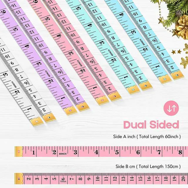 Alt view image 2 of 4 - iBayam Soft Tape Measure 60" Double Scale Body & Sewing Tape, 2-Pack