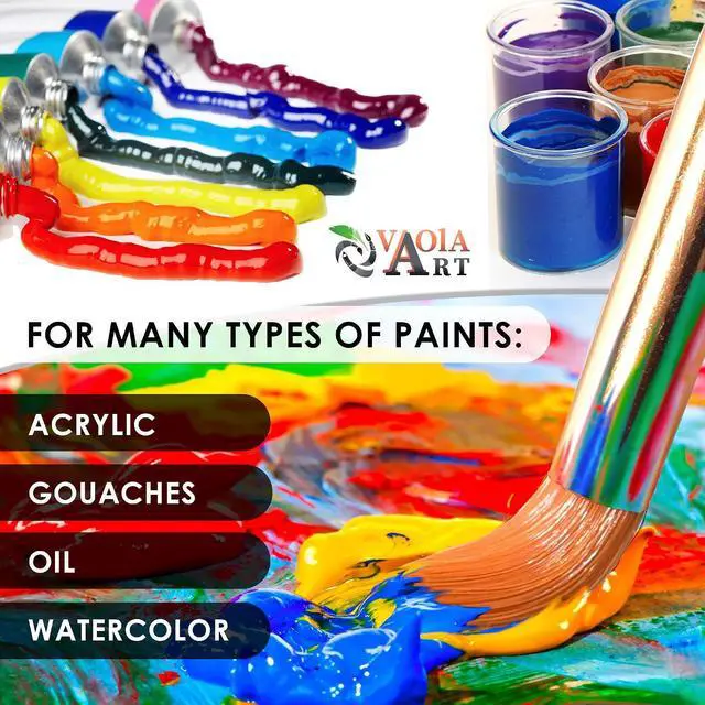 Alt view image 5 of 7 - Paint Brush Set for Acrylic Painting Artist Paint Brushes Watercolor Brush Professional Oil Painting Brushes Gouache Paint Set for Body Small Craft Paint Brushes Blue Handle