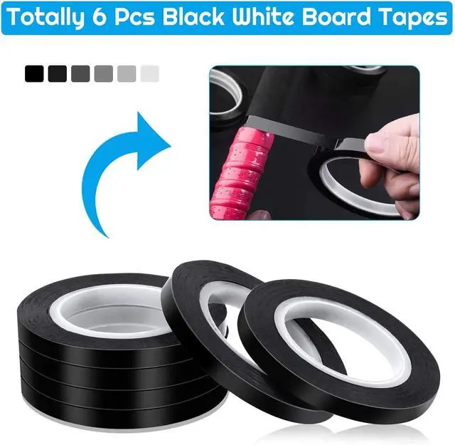 Alt view image 2 of 7 - Audab 6 Rolls 1/4 Pinstripe Tape Vinyl Chart /White Board Tape Lines Dry Erase Whiteboard Thin Tape Pinstriping Graphic Grid Marking Tape