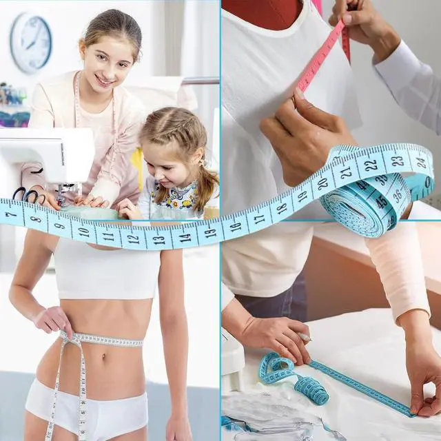 Alt view image 6 of 7 - 24 Pack Soft Measuring Tape for Sewing - 6 Colors, Dual Scale 60 in/150 cm