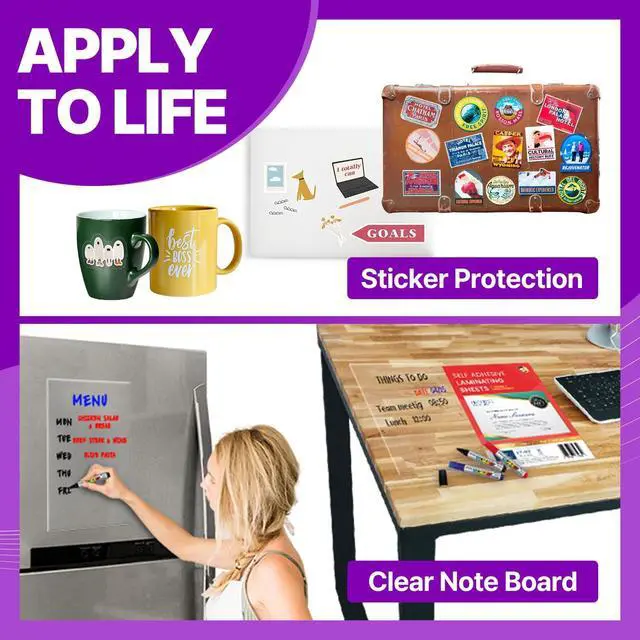 Alt view image 5 of 7 - T TORTO9 Peel & Stick Self Adhesive Laminating 30 Sheets, 3mil Thickness, No Heat Required, Machine-Free, Clear Contact Paper for Documents and Crafts (Letter Size)