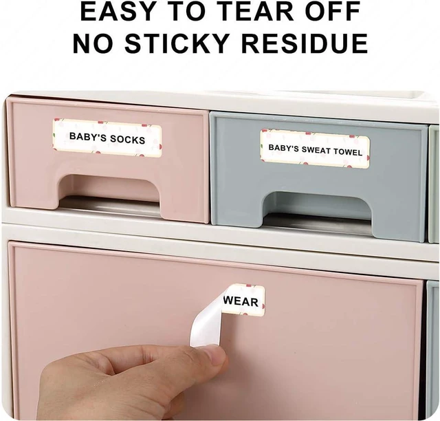 Alt view image 5 of 5 - Label Maker Tape NIIMBOT D11 Cable Label Print Paper 0.5"*4.3" Standard Laminated Office Labeling Tape Replacement for D11 Handheld Label Machine Waterproof Tear Proof 1 Roll 65 Pcs CableWhite