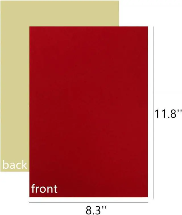Alt view image 2 of 7 - YaoHui 3PCS Self Adhesive Felt Sheets, Peel & Stick Felt Adhesive Sheets, A4 Size (8.3" x 11.8", Red)