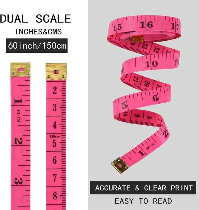 Alt view image 4 of 7 - 6 Pack Tape Measure Body Measuring Tape, 60-inch and 120-inch Soft Tape Measure, Retractable Dual Sided Flexible Ruler for Craft Fabric Sewing Tailor Cloth Knitting