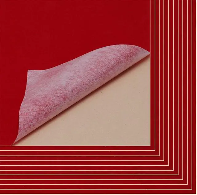 Alt view image 4 of 7 - YaoHui 3PCS Self Adhesive Felt Sheets, Peel & Stick Felt Adhesive Sheets, A4 Size (8.3" x 11.8", Red)