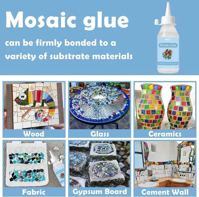 Alt view image 3 of 7 - Mosaic Glue 100ml - Non-Toxic & Water Resistant, Clear Mosaic Tiles Glue Ideal for All Tiles & Surfaces