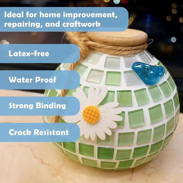 Alt view image 6 of 7 - Mosaic Glue 100ml - Non-Toxic & Water Resistant, Clear Mosaic Tiles Glue Ideal for All Tiles & Surfaces