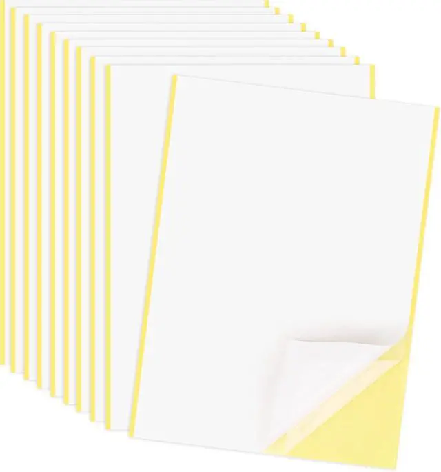 Main image of 10 Sheets Double Sided Adhesive Tape, A4 Size Clear Arts Craft DIY Strong Sticky Arbitrary Cut Tape for Card Making,Home Decorative Or Office Supplies