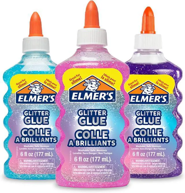 Main image of Elmer's Liquid Glitter Glue, Assorted Colors, Blue, Pink, Purple - Arts & Crafts, Kids Activity, Creative Fun, #1 Teacher Brand