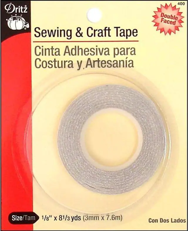Main image of Dritz 400 Sewing & Craft Tape , 1/8-Inch x 8-1/3-Yard , White