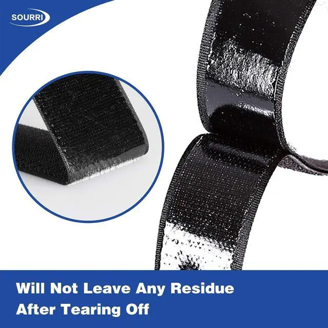 Alt view image 5 of 7 - 1 Inch x 26 Feet Hook and Loop Tape Sticky Back Fastener Roll, Nylon Self Adhesive Heavy Duty Strips Fastener for Home Office School Car and Crafting Organization