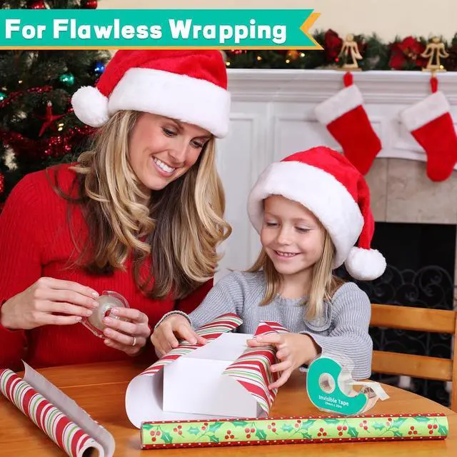 Alt view image 7 of 7 - 6 Invisible Clear Tape, Transparent Tapes with Refillable Dispenser, 3/4 X 1000 Inches Frosted Writable, Clear Tape Refill Rolls for Gift Wrapping, Home, School Office Supplies