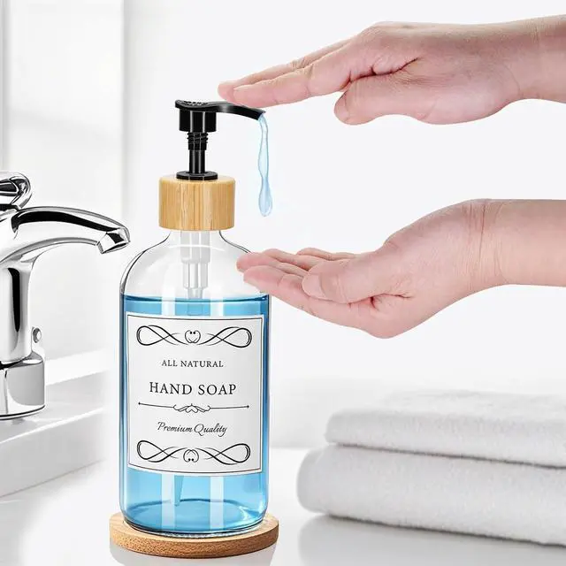 Alt view image 4 of 6 - 18 Pcs Waterproof Soap Labels Lotion Labels Reusable Bathroom Label Stickers Kitchen Hand Soap Dispenser Label Stickers for Shampoo and Body wash Travel Bottles (White)