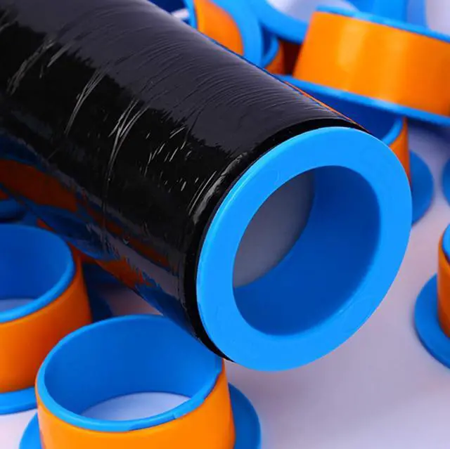 Alt view image 5 of 7 - OVOV 2 Pair Stretch Film Dispenser Plastic Hand Saver for 3" Core Blue