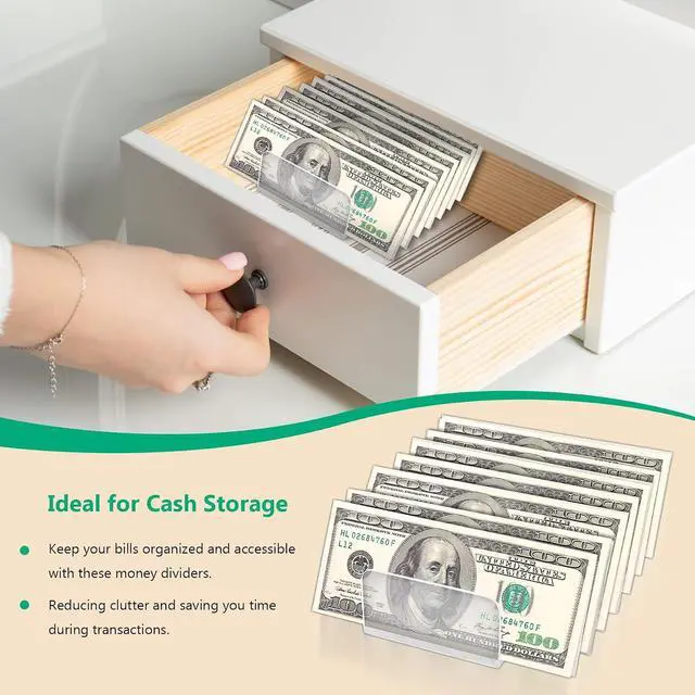 Alt view image 5 of 7 - 2 Packs Acrylic Mail Organizer Plastic Desk Cash Tray,7 Section Divided Vanity Organize Holder Vertical Letter Sorter for Desktop, Bill, Document, Notebook